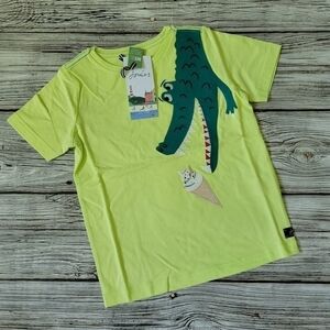 Joules UK Brand Ice Cream T-Shirt Soft Cotton Alligator T-Shirt Mint Green
